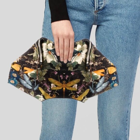 Alexander McQueen, Silk Butterfly De Manta Clutch - Picture 3 of 15